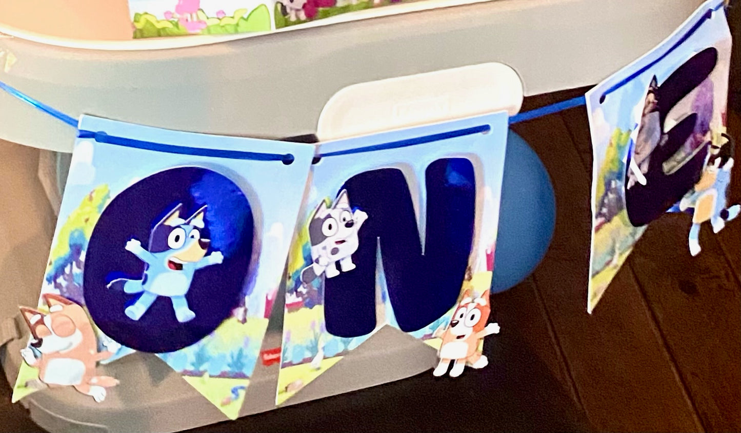 3D Bluey High Chair Banner