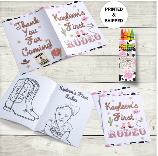 My First Rodeo Coloring Book Cowgirl Birthday