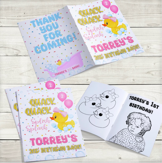 Girl Rubber Duck coloring books