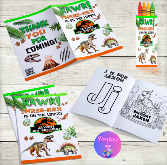 Three rex coloring books