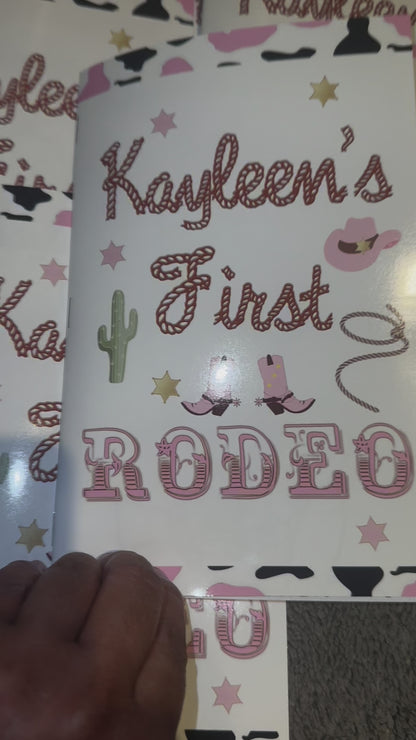 My First Rodeo Coloring Book Cowgirl Birthday